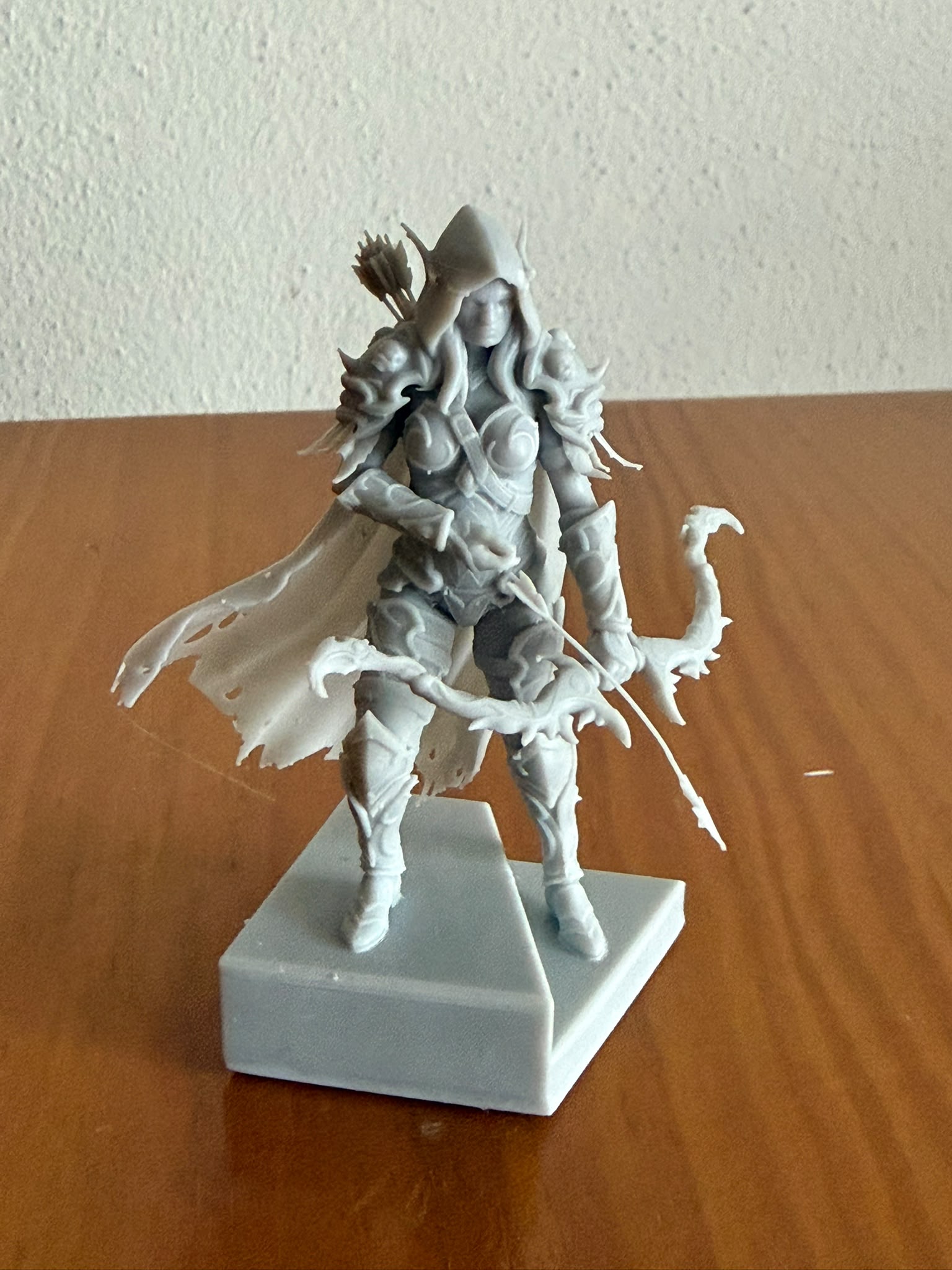 Highly detailed fantasy resin figure, archer