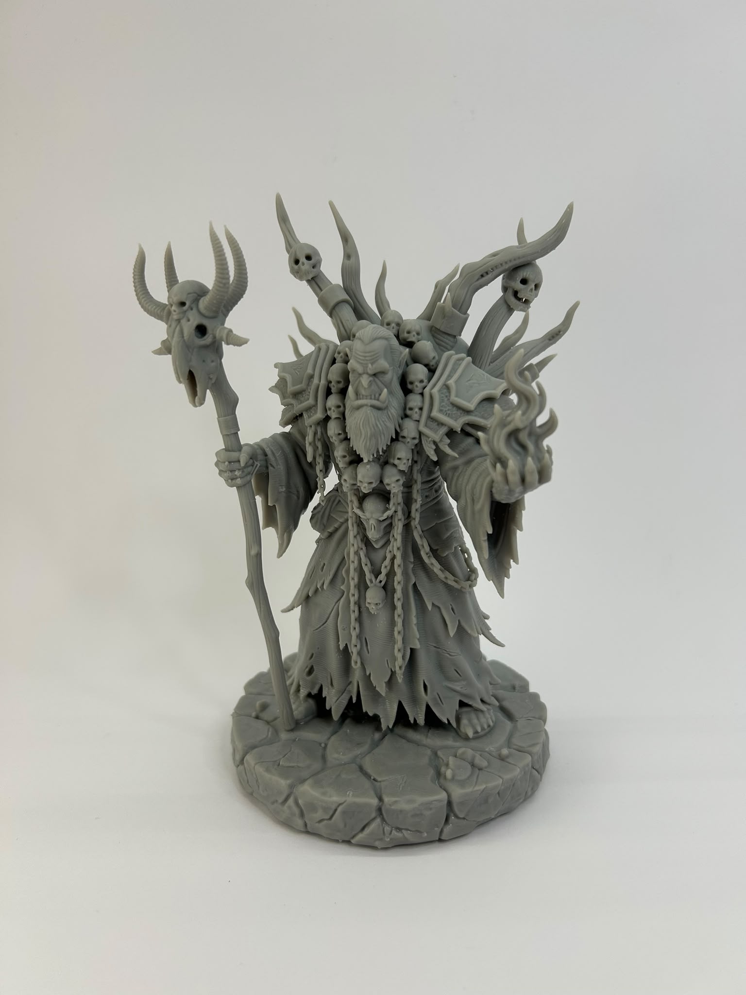 Highly detailed fantasy resin figure, sorcerer