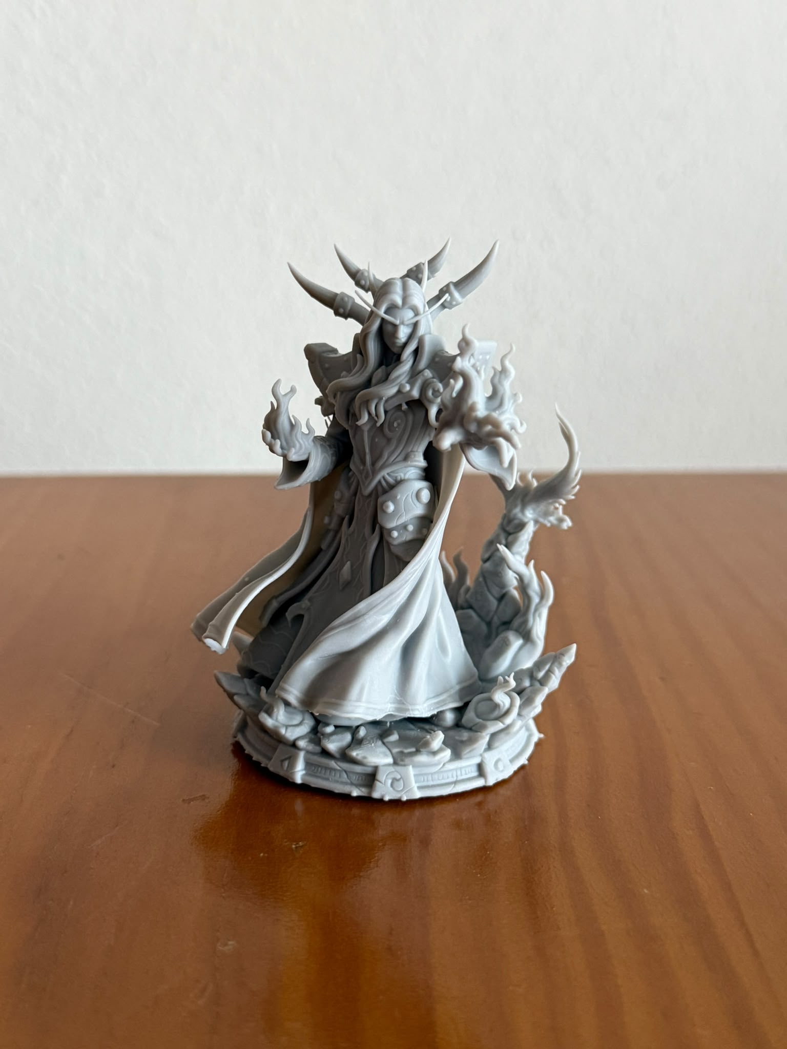 Highly detailed fantasy resin figure, front view