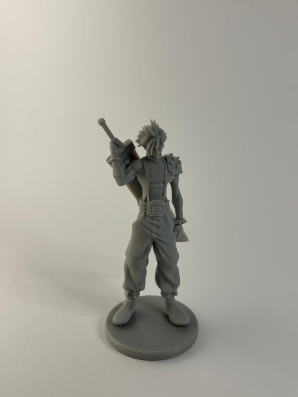 Custom Figure 06 Custom 3D printed resin figure, front view, white background