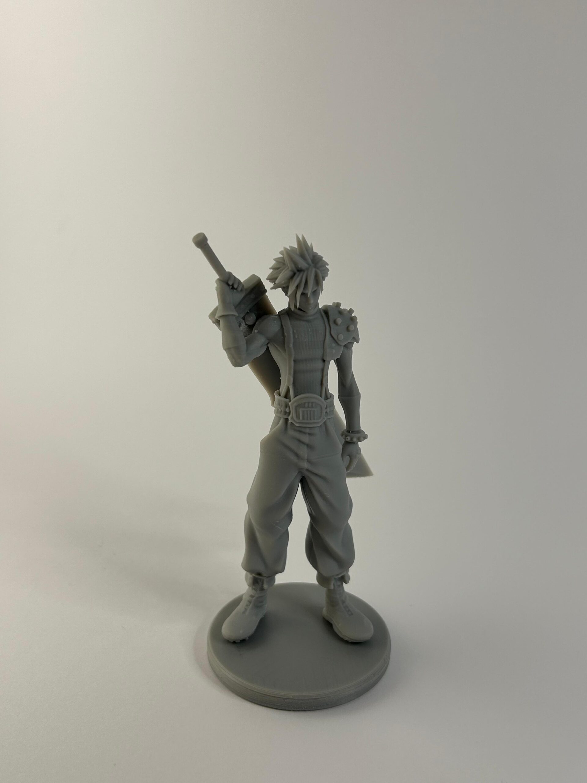 Custom 3D printed resin figure, front view