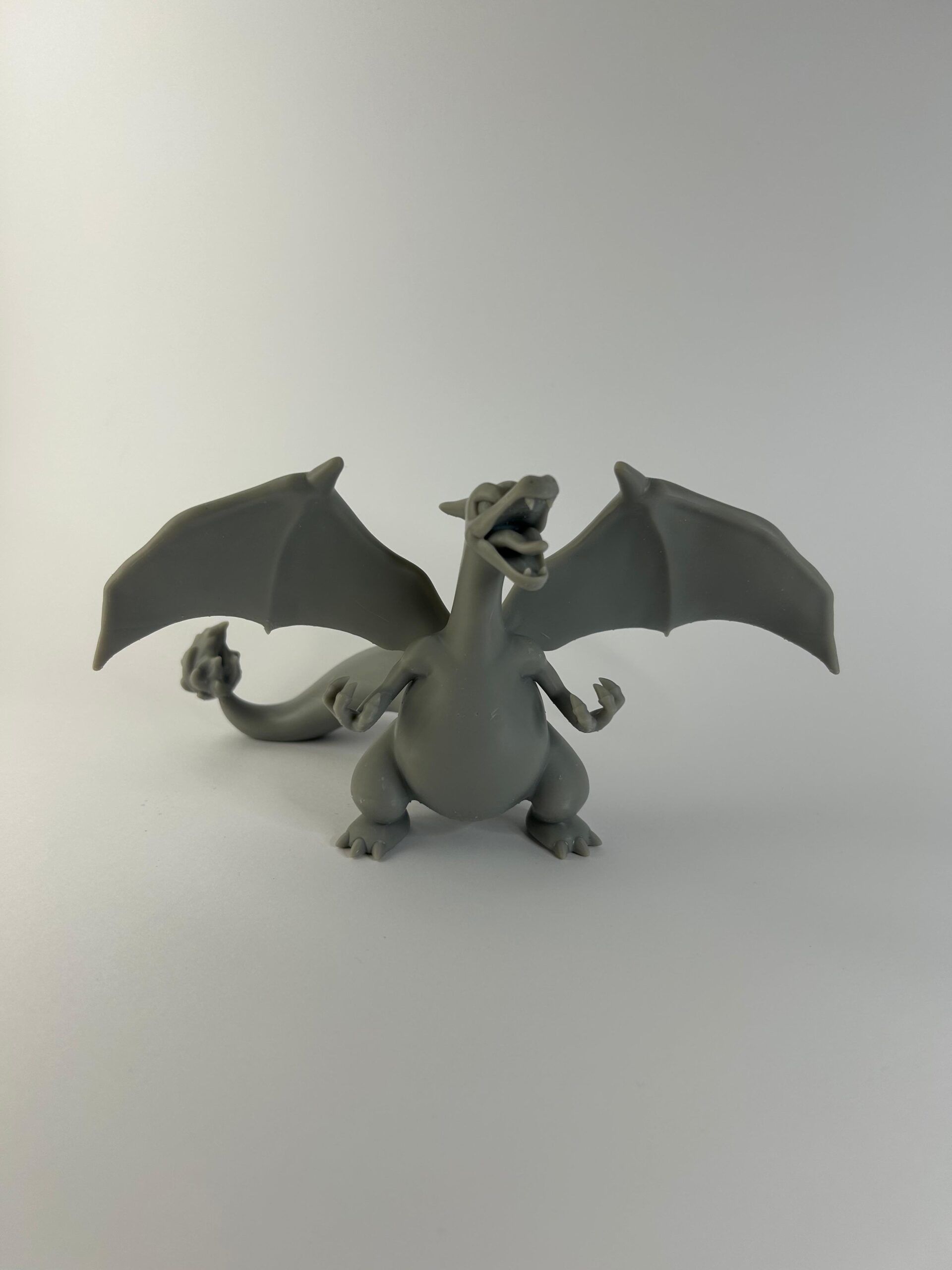 Custom 3D printed resin figure, front view