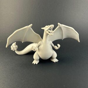 Fantasy dragon figure, raw resin 3D print