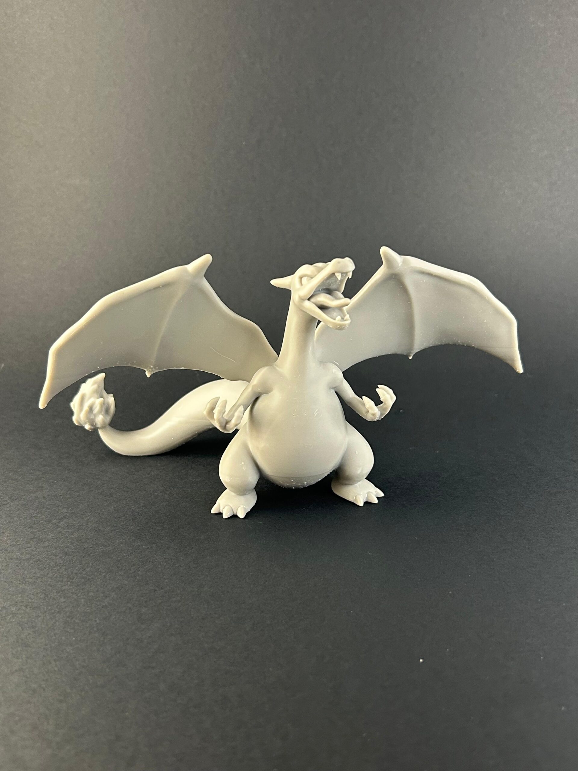 Fantasy dragon figure, raw resin 3D print