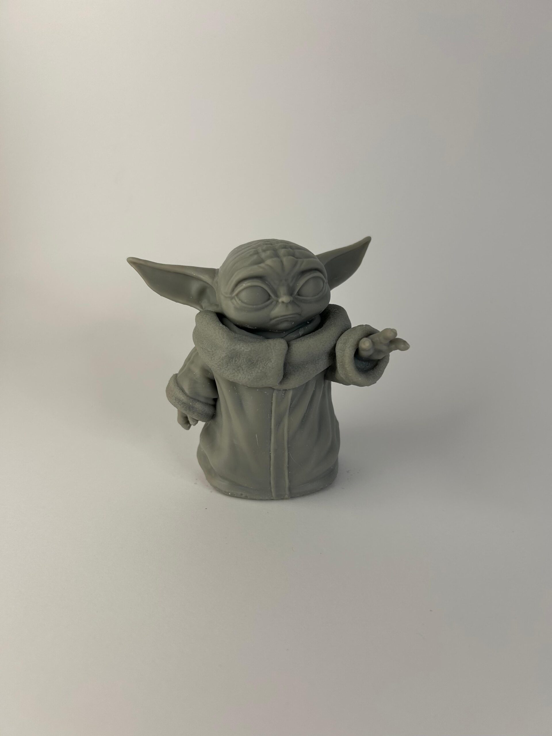 Custom 3D printed resin figure, front view