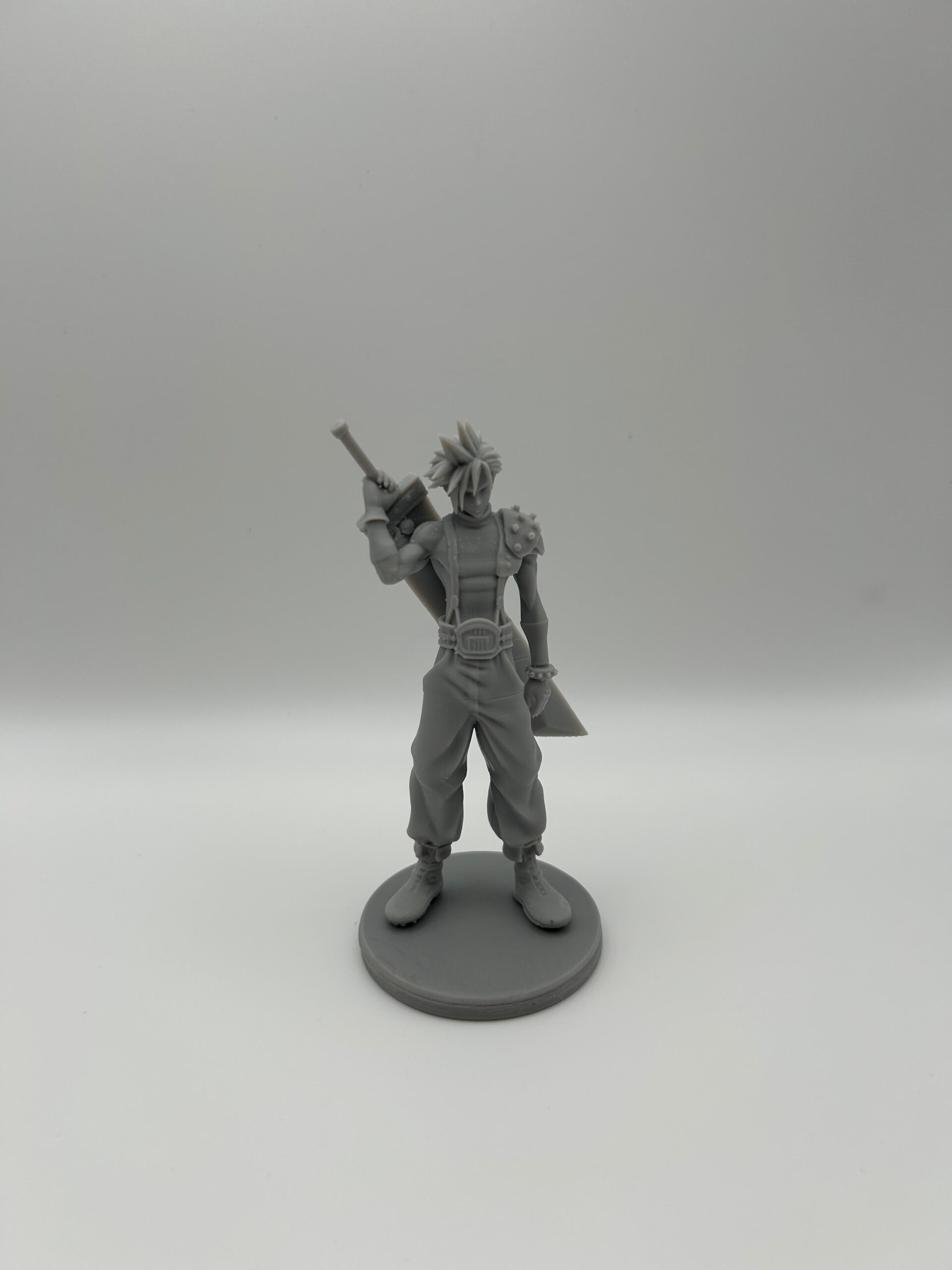 Custom 3D printed resin figure, front view