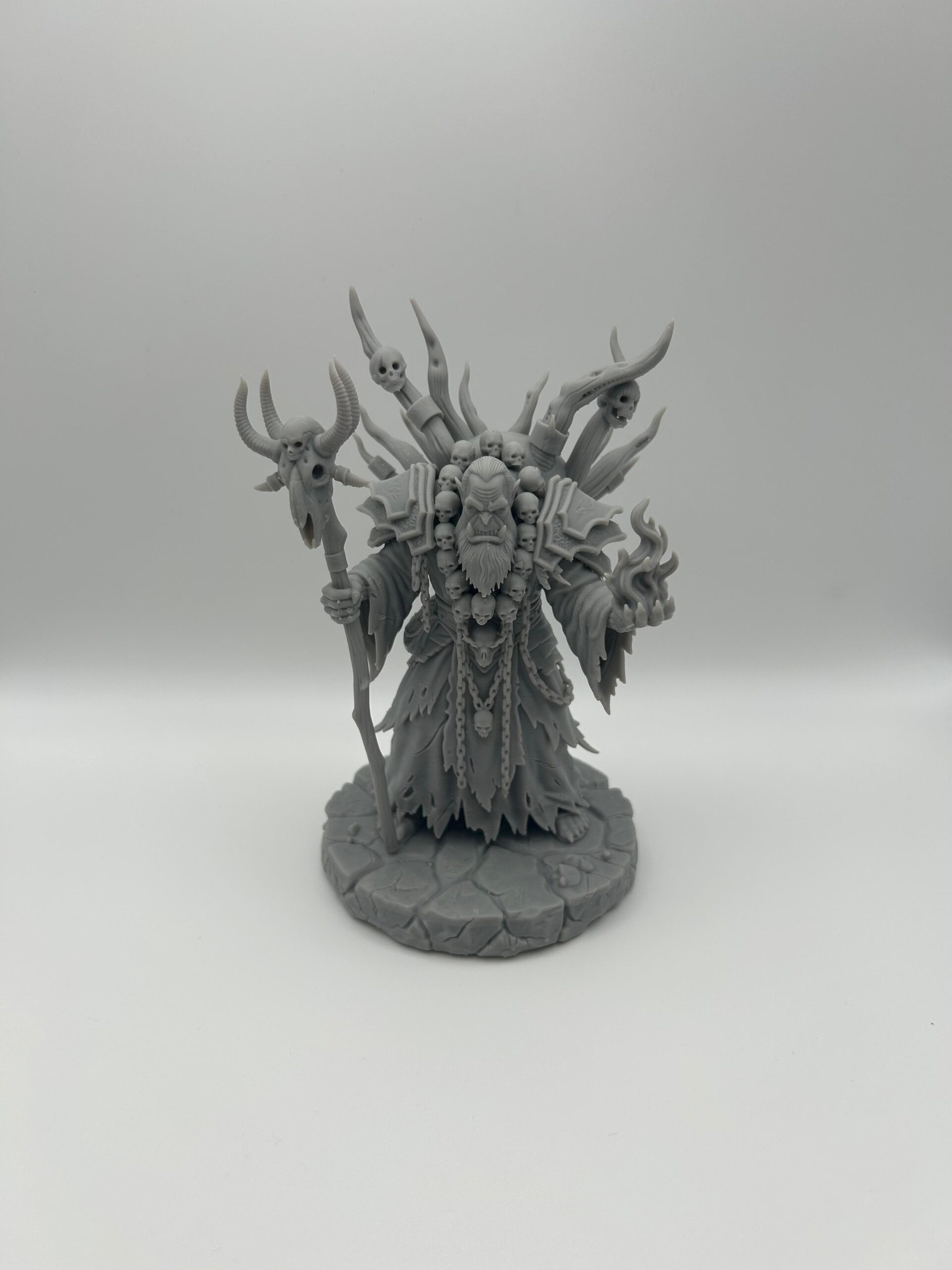 Highly detailed fantasy resin figure, sorcerer