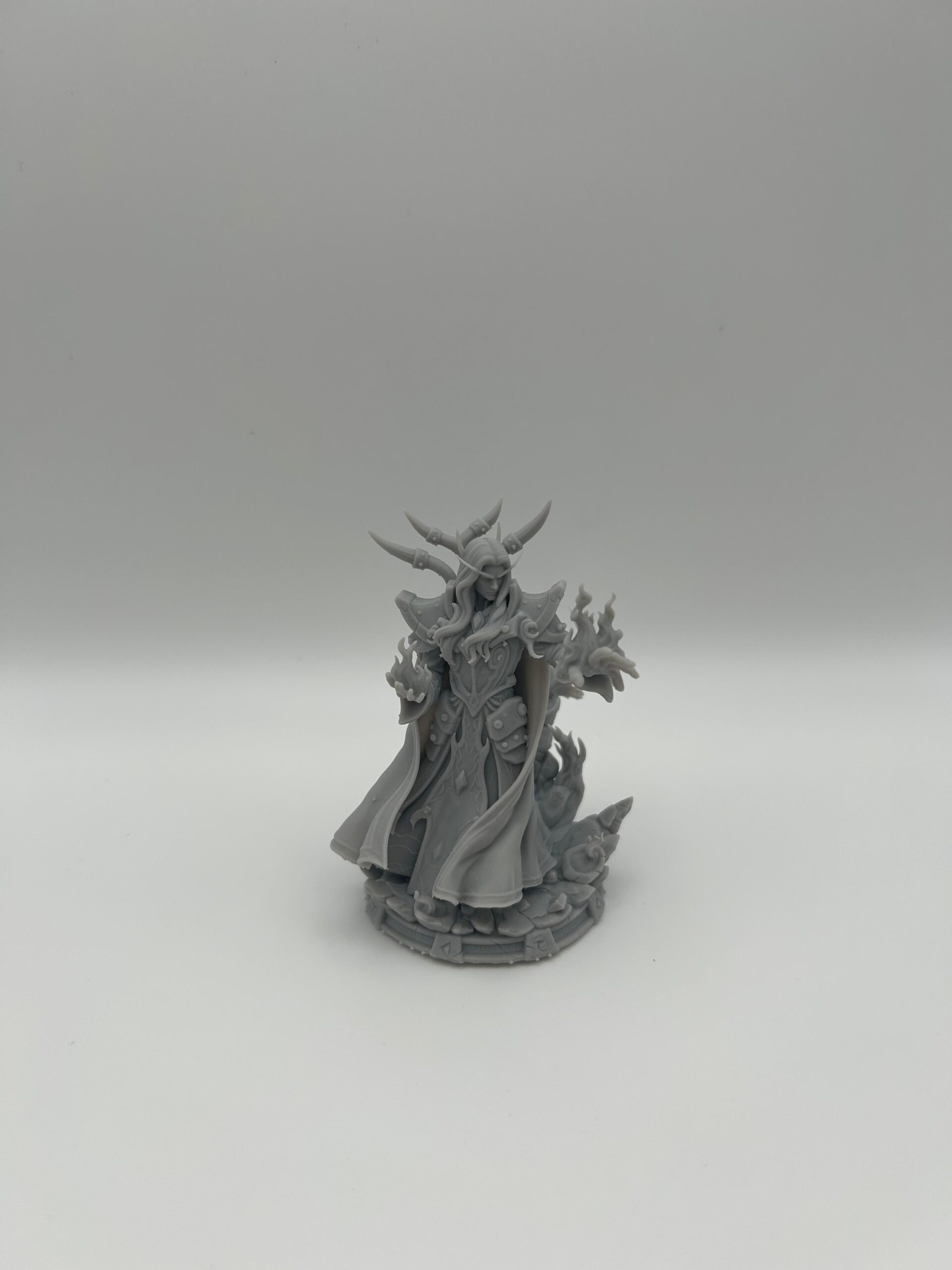 Highly detailed fantasy resin figure, front view